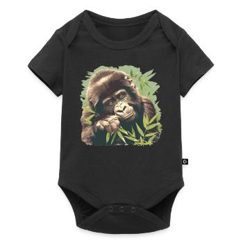Gorillas Gorilla - Baby Premium short-sleeve bodysuit - black - Front