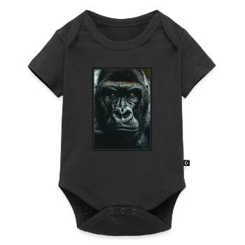 Gorillas Gorilla - Baby Premium short-sleeve bodysuit - black - Front