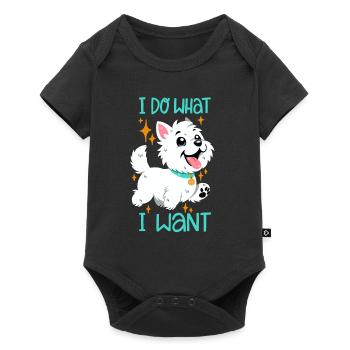 West Highland White Terrier : Je fais ce que je veux - Body à manches courtes Premium Bébé - noir - Devant