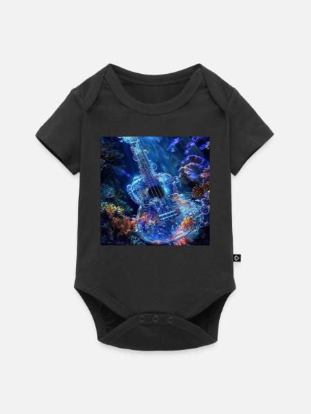 Ukulele - Baby Premium Kurzarmbody - Schwarz