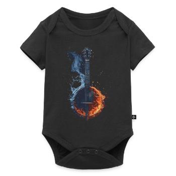 Banjo - Baby Premium Kurzarmbody - Schwarz - Vorne