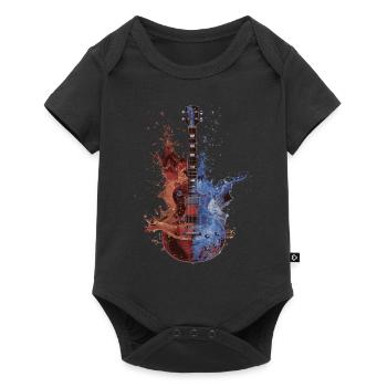 Gitarre - Baby Premium Kurzarmbody - Schwarz - Vorne
