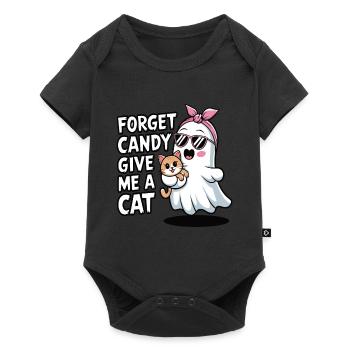 Halloween Cat Forget Candy Give Me A Cat - Baby Premium short-sleeve bodysuit - black - Front