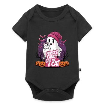 Halloween Cat Forget Candy Give Me A Cat - Baby Premium short-sleeve bodysuit - black - Front