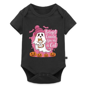 Halloween Cat Forget Candy Give Me A Cat - Baby Premium short-sleeve bodysuit - black - Front