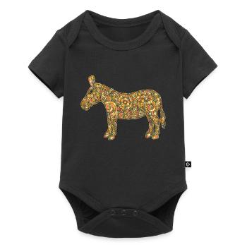 Donkey Geometric - Baby Premium short-sleeve bodysuit - black - Front
