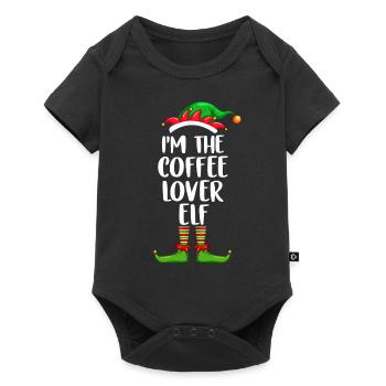 Je suis l’amoureux du café Chemise elfe assortie famille - Body à manches courtes Premium Bébé - noir - Devant
