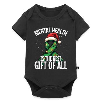 Mental health is everyone's best gift - Baby Premium short-sleeve bodysuit - black - Front