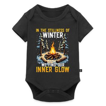 In Der Stille Des Winters Finden Wir Unser - Baby Premium Kurzarmbody - Schwarz - Vorne