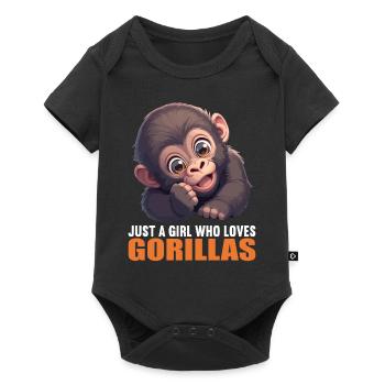 Gorillas Gorilla - Baby Premium short-sleeve bodysuit - black - Front