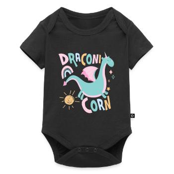 Draconi Corn Dracon Rainbow Dragon - Baby Premium short-sleeve bodysuit - black - Front