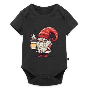 Christmas Gnome Coffee Enjoyment Gnome - Baby Premium short-sleeve bodysuit - black - Front