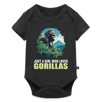 Gorillas Gorilla - Baby Premium short-sleeve bodysuit - black - Front