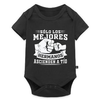 Nur die besten Brüder werden zum Onkel befördert - Baby Premium Kurzarmbody - Schwarz - Vorne