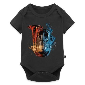 Tuba - Baby Premium Kurzarmbody - Schwarz - Vorne