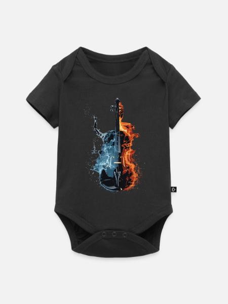 Violine - Baby Premium Kurzarmbody - Schwarz