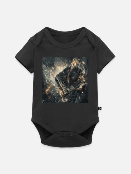 Akkordeon - Baby Premium Kurzarmbody - Schwarz