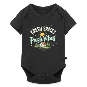 Amateurs de nettoyage de printemps, nouveaux départs et - Body à manches courtes Premium Bébé - noir - Devant