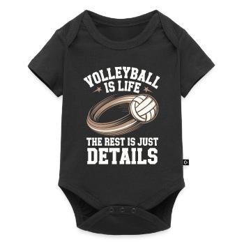 Volleyballspieler Und Fan Spike Servieren - Baby Premium Kurzarmbody - Schwarz - Vorne
