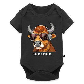 VACHE AVEC LUNETTES DE SOLEIL KUHLMUH - Body à manches courtes Premium Bébé - noir - Devant