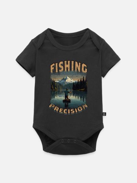 Bogenfischer Bogenfischen Bogenangeln - Baby Premium Kurzarmbody - Schwarz