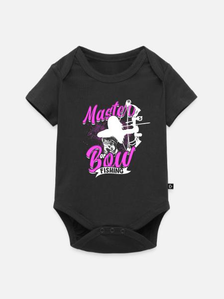 Bogenfischer Bogenfischen Bogenangeln - Baby Premium Kurzarmbody - Schwarz