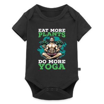 Vegetarian Eat More Plants Loves Vegan Lifestyle - Baby Premium short-sleeve bodysuit - black - Front