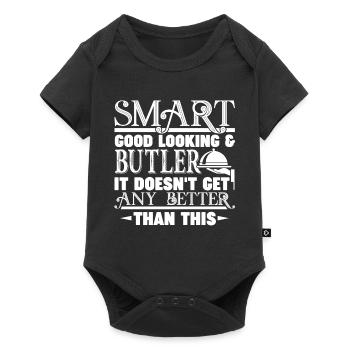 Butler Smart Good Looking Butler - Baby Premium short-sleeve bodysuit - black - Front