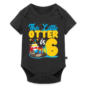 Otter Birthday This Little Otter - Baby Premium short-sleeve bodysuit - black - Front