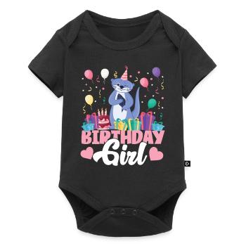 Loutre Anniversaire Fille Anniversaire Fille - Body à manches courtes Premium Bébé - noir - Devant