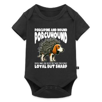 LOYAL BUT SHARP - PORCUPINE AND HOUND - PORCUHOUND - Baby Premium short-sleeve bodysuit - black - Front