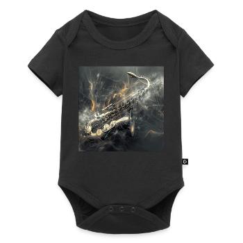 Saxophon - Baby Premium Kurzarmbody - Schwarz - Vorne