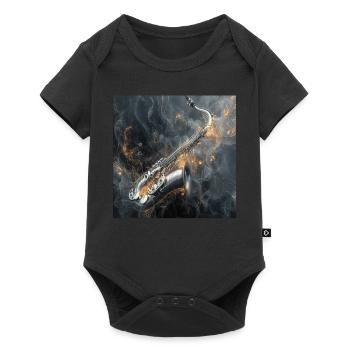 Saxophon - Baby Premium Kurzarmbody - Schwarz - Vorne