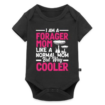Pilzsammler Mama Cooler Als Normal - Baby Premium Kurzarmbody - Schwarz - Vorne