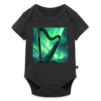 Harfe - Baby Premium Kurzarmbody - Schwarz - Vorne