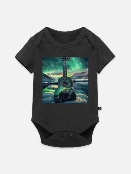 Ukulele - Baby Premium Kurzarmbody - Schwarz
