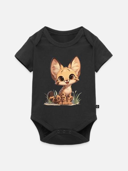 Servale Serval - Baby Premium Kurzarmbody - Schwarz