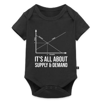It's all about supply and demand - Baby Premium short-sleeve bodysuit - black - Front