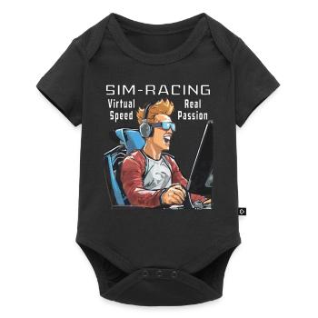 SIM RACING La vitesse virtuelle, la vraie passion - Body à manches courtes Premium Bébé - noir - Devant
