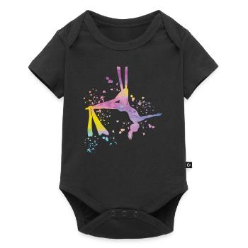 Vertical Cloth Aerial Acrobatics Aerial Silk - Baby Premium short-sleeve bodysuit - black - Front