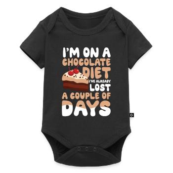 I'm On A Chocolate Diet A Couple Of Days - Baby Premium Kurzarmbody - Schwarz - Vorne