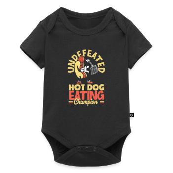 Champion de la nourriture à hot-dog invaincu - Body à manches courtes Premium Bébé - noir - Devant