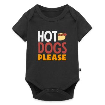 Hot Dogs Please Eat Funny - Baby Premium short-sleeve bodysuit - black - Front