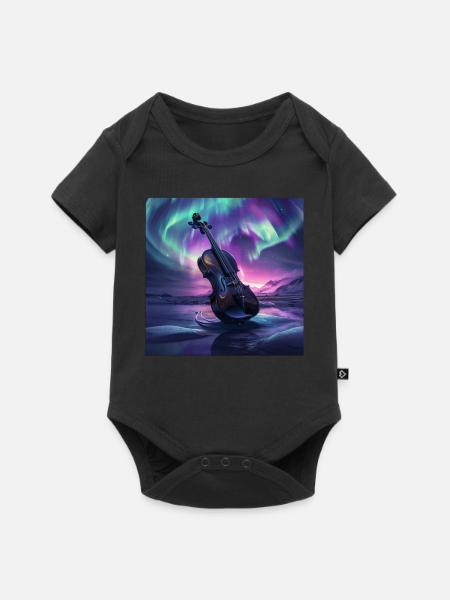 Violine - Baby Premium Kurzarmbody - Schwarz