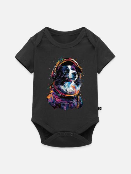 Border Collie - Baby Premium Kurzarmbody - Schwarz