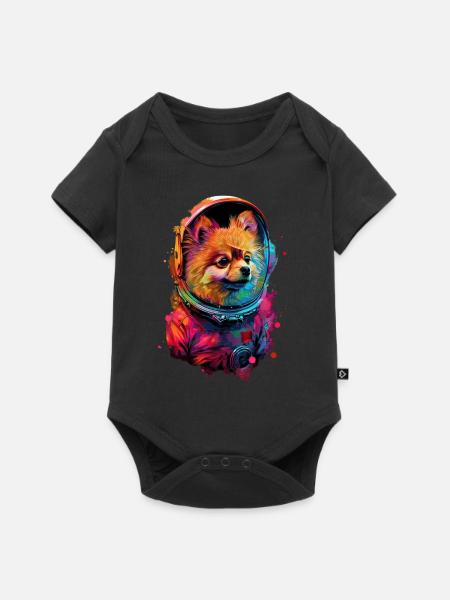 Zwergspitz - Baby Premium Kurzarmbody - Schwarz