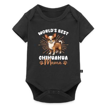 Chihuahua Groovy Chihuahua Maman - Body à manches courtes Premium Bébé - noir - Devant