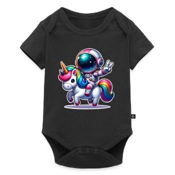 Licorne astronaute - Body à manches courtes Premium Bébé - noir - Devant