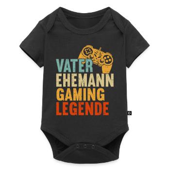 Gamer Papa Papa Amateur de jeux vidéo PC - Body à manches courtes Premium Bébé - noir - Devant