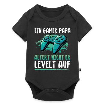 Gamer Papa Papa Amateur de jeux vidéo PC - Body à manches courtes Premium Bébé - noir - Devant